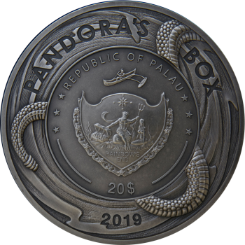 3 OZ Silver Coin – Pandora’s Box – Powercoin – 20$ Republic of Palau