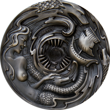 3 Oz Silver Coin – Scylla and Charybdis – Powercoin – 20$ Republic of Palau
